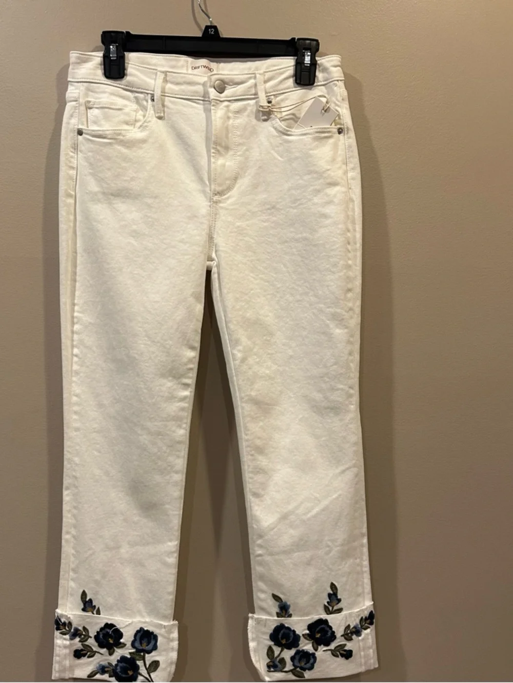 Driftwood Colette X Blue Bouquet High Rise Cropped Jeans